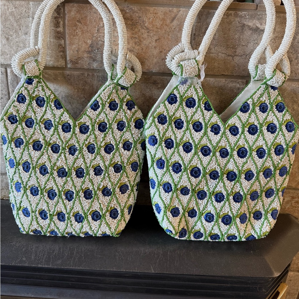 VIRAL Elegant Beaded “BLUEBERRY” Bag